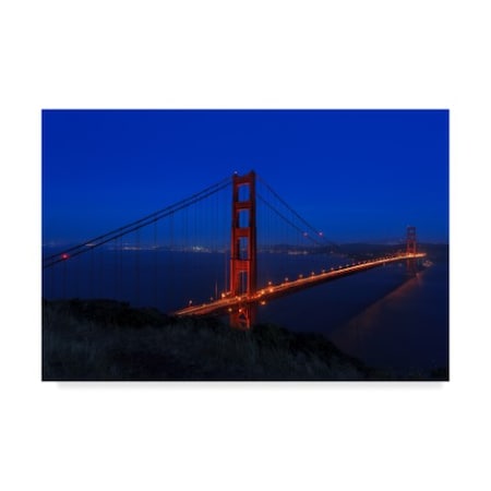 Galloimages Online 'Golden Gate Bridge At Night' Canvas Art,16x24